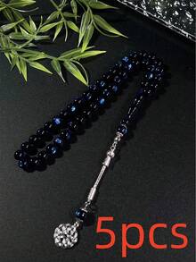 1pc Muslim Multi-Color Glitter Single Tasbih, Combining Vintage Aesthetics And Religious Culture, Providing A Distinctive Wearing Experience For Those Pursuing Individuality And Connotation - Multicolor - View 17