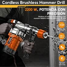 Rotomartillo Martillo Alta Potencia Industrial Con 1100rpm - Naranja - Ver 4