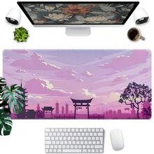 1pc Cute Pink Gaming Mouse Pad With Stitched Edges, Natural Rubber Base, Suitable For Office And Gaming - Multicolor - View 11