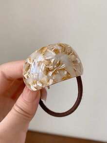 3件套女士椭圆形发圈，优雅时尚发绳，可扎马尾辫、发髻，适合日常佩戴，秋冬季节适用，发圈，橡皮筋，发绳，头饰，弹性发带，美发家居饰品 - 彩色 - 查看 5