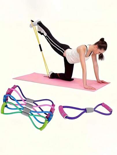 Bandas de resistencia deportivas con asas de espuma Bandas de ejercicio de resistencia TPE Banda elástica de fitness para hombres y mujeres principiantes Gimnasio en casa Ideal para yoga, pilates, fitness, entrenamiento de fuerza y culturismo Equipo de ejercicio versátil Accesorios de gimnasio y yoga