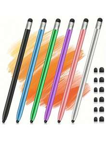 Dual Head Capacitive Pen, Touch Pen, Rubber Head, Touch Tablet, Mobile Phone Dual-Use Pen