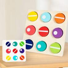 一套蒙特梭利早教儿童扭蛋机颜色配对木制玩具，双面问答卡，锻炼儿童观察能力，提升色彩认知，游戏乐趣无穷。扭蛋机配对游戏，形状配对拼图，颜色卡片，儿童益智玩具，培养儿童色彩感知能力，亲子互动桌面拼图玩具，让孩子在玩耍中成长，馈赠佳品。 - 彩色 - 查看 6