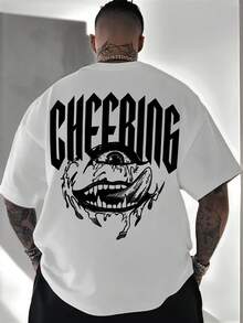 4pcs Men's Casual Versatile Simple English Slogan Graphic Print Short Sleeve T-Shirts - Multicolor - View 3