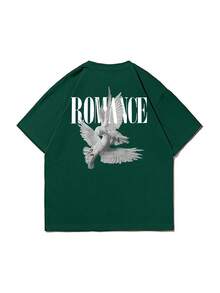 4pcs Men's Casual Versatile Simple English Slogan Graphic Print Short Sleeve T-Shirts - Multicolor - View 7