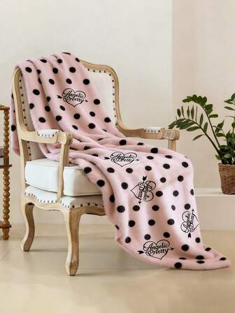 1 pieza Manta de franela, ropa de cama, manta suave y gruesa con patrón de corazón para sofá, siesta en la oficina, decoración de habitación, viaje y camping, adecuada para sala de estar, dormitorio, temporada de regreso a clases, regalo navideño