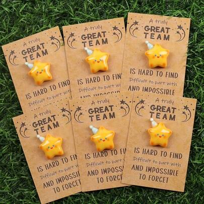 最佳团队卡、星形口袋拥抱卡、感谢礼物、感恩卡、星形钥匙扣、支持礼物、感谢礼物、母亲节礼物、独特生日礼物、返校礼物