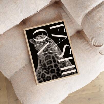 1 st ramlös svartvit leopardbaksida på canvas, konsttryck på canvas, monokrom djurmönster, väggdekor för rumsdekor, studentrumsnöje, födelsedagspresent och festdekoration, vintage grafisk sovrumsdekor, estetiska rumstryck för väggen, studentrumsnöje, heminredning.