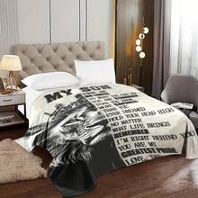 A Gift For My Dearest Son. Parents Love You Unconditionally. Flannel Blankets  Blankets Birthday Gifts Family Holiday Daily Couple Party Anniversary Wedding Souvenir Halloween Christmas Graduation Season Thanksgiving Bed Sofa - 多色19 - 查看 5