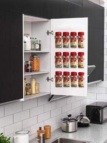 Estantería para especias montada en la pared: organiza fácilmente tu cocina - Pinzas para especias, Recipientes para especias, Utensilios de cocina - Material de PP