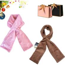 Faux Fur Scarf with Hidden Zipper Pocket for Women,Soft Cozy Winter Neck Warmer Collar,Concealed Storage Pocket - 2 piezas-G - Ver 1