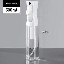 Continuous Spray Bottle 500ml, Ultra Fine Mist Hair Spray Bottle, Refillable Leak-Proof Empty Sprayer, Multipurpose Mister For Hair Styling Facial Mist Plant Watering Household Cleaning, Professional Barber Salon Tool & Garden Mister, Must-Have Daily Essentials For Kitchen Bathroom Travel, Space-Saving Versatile Sprayer - 500ml (Màu trắng trong suốt) - Xem 2