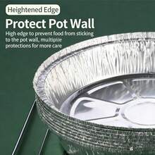 Bandejas redondas de aluminio de 7/8/9 pulgadas, aptas para freidora de aire, horneado en horno, parrilla al aire libre, camping, adecuadas para reuniones familiares, reuniones con amigos, fiestas de empresa, disponibles en múltiples tamaños