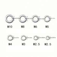 180pcs Stainless Steel Gasket Box, 304 Stainless Steel Flat Washer Combination Screw Washer - Multicolor - View 4