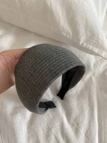 3 buc/1 buc bentițe tricotate extra late, negru/alb/gri, cu circumferința de 38 cm/14,96 in, la modă și versatile, de înaltă calitate, elegante, minimaliste, în culori solide, potrivite pentru purtare zilnică, casual, petrecere, naveta, plajă, legarea părului, spălatul feței, machiaj, accesoriu de ținută, bentiță de păr, accesorii pentru cap, bentiță de păr. - Multicolor - Vizualizare 6