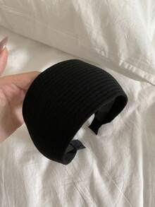 3 buc/1 buc bentițe tricotate extra late, negru/alb/gri, cu circumferința de 38 cm/14,96 in, la modă și versatile, de înaltă calitate, elegante, minimaliste, în culori solide, potrivite pentru purtare zilnică, casual, petrecere, naveta, plajă, legarea părului, spălatul feței, machiaj, accesoriu de ținută, bentiță de păr, accesorii pentru cap, bentiță de păr. - Multicolor - Vizualizare 5