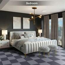 10 szt./zestaw samoprzylepnych mat podłogowych, łatwe do oderwania i przyklejenia, antypoślizgowe naklejki podłogowe, odpowiednie do sypialni, salonów, kuchni, przestrzeni komercyjnych, biur i schodów, antypoślizgowe dekoracyjne klocki dywanowe do użytku domowego - Wielokolorowe - Zobacz 8