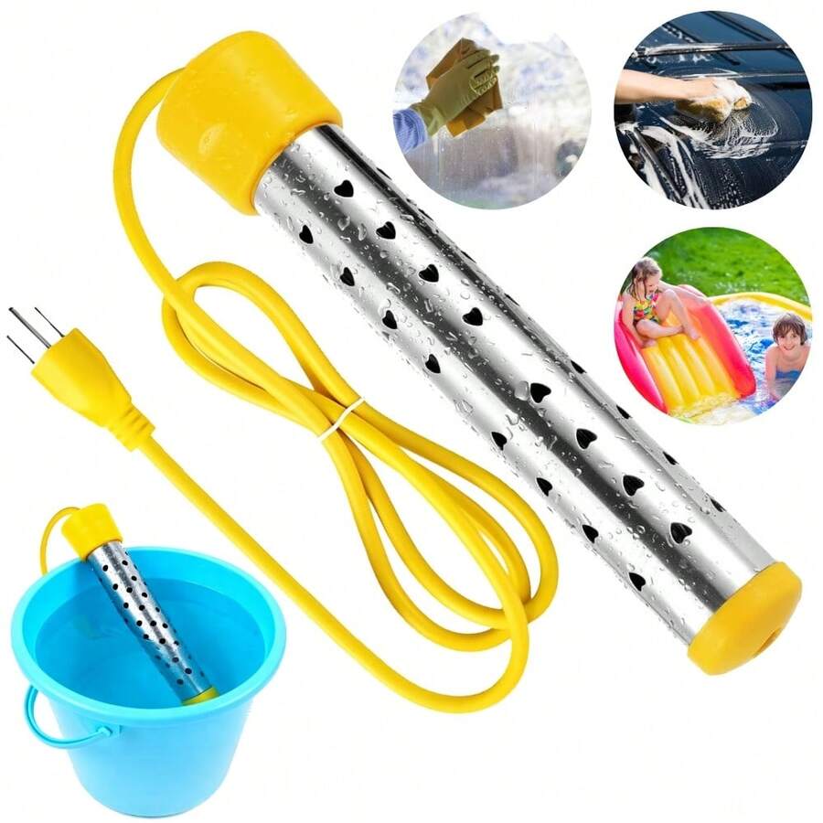 Calentador De Agua Eléctrico Flotante De Inmersión De 2000w - Amarillo - Ver 1