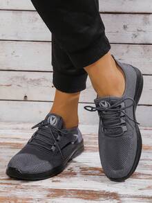 (Super Light And Super Breathable)Men Walking Shoes Ultra Lightweight Tennis Running Shoes Mesh Non-Slip Casual Comfortable Work Workout Athletic Sport Sneakers Breathable Black - 灰色 - 查看 3