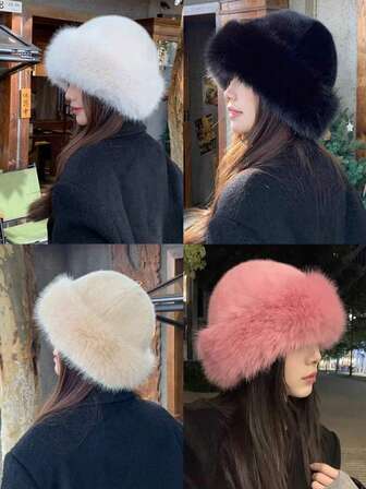 1 st/2 st dammode enkel mössa, varm stickad hinkhatt för höst/vinter vardagskläder alla hjärtans dag-present