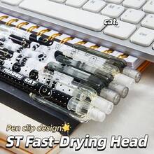 3 أقلام رصاص آلية ميكانيكية بتصميم القطط الجميلة، بسمك 0.5 مم - من مواد بلاستيكية متينة، متوفرة بألوان متعددة، مناسبة للكتابة والرسم، مثالية لمستلزمات المكتب والدراسة - متعدد الألوان - مشاهدة 6