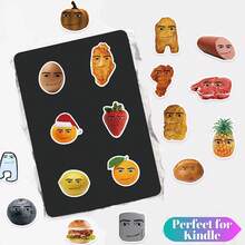 58张趣味胜利笑脸鸡块表情包贴纸 - 适用于手机壳、笔记本、平板电脑、水杯、滑板、吉他、派对包装盒、行李箱、杯子等装饰贴纸 - 彩色 - 查看 2