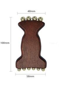 1个20齿金珠按摩滚轮，木质金珠按摩器，面部提拉工具，脸颊和下颌刮痧按摩工具 - 彩色 - 查看 11