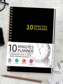 A5 Daily Planner, 30-Minute Simple Daily Weekly Monthly Planner Notebook For Personal, Work & Study, Back To School Supplies Office Use
