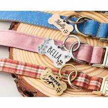 Customized Cute Bone-Shaped Stainless Steel Pet Tag. This Durable And Personalized Stainless Steel Pet ID Tag With A Charming Bone Design Can Create A Unique Mark For Your Beloved Pet. Whether As A Dog Name Tag Or Collar Decoration, It Can Showcase Your Pet's Distinctive Style. - Multicolor - View 4