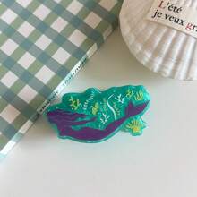 1个可爱动物爪子发夹，萌萌的鲨鱼造型发爪夹，女士发饰，时尚发夹，优雅发卡 - 彩色 - 查看 7