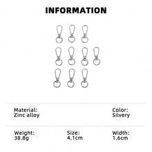 10pcs Minimalist Heart Shaped Button Accessories, Handmade DIY Keychain Materials Car Accessories Bag Charm School Cute Goth Y2k Bag Accessories Lanyards With Id Holder Car Accessories Bag Charms Christmas Gift - Silver - View 18