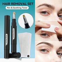 WEWAX脱毛笔及舒缓爽肤水，亲肤蜡质，温和不刺激，敏感肌适用，适合所有肤质，快速去除眉毛、上唇、下巴等部位的毛发。品牌美容彩妆，面部彩绘化妆品，女士女孩适用，冬季必备，Y2K时尚潮流之选，生日、圣诞节礼物，派对必备，最佳颜色。 - 多色 - 查看 1