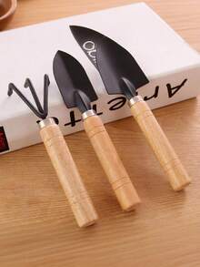 3pcs Garden Tool Set, Suitable For Flowers And Succulents, Includes Soil Loosening Shovel, Transplanting Trowel And Hand Rake