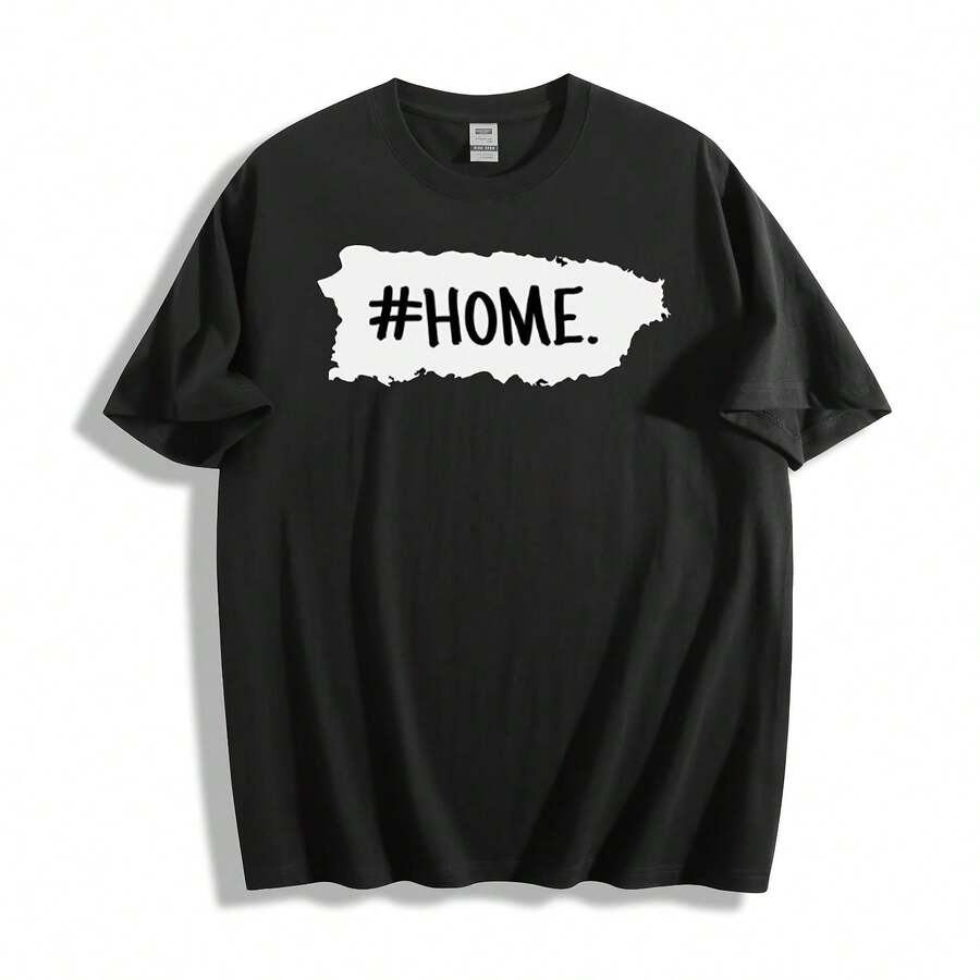 Camiseta gráfica HOME - Tee de la Universidad de Diseño Minimalista - Negro - Ver 1