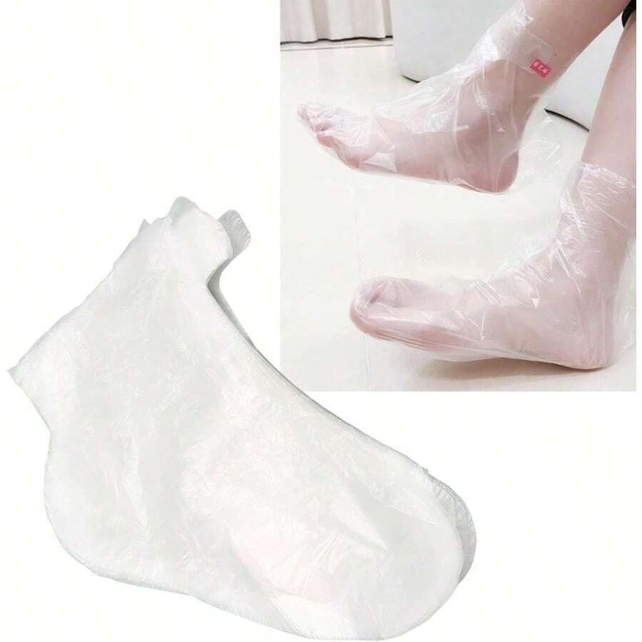 足浴蜡套，防漏软化肌肤，300/500/800片固定贴纸，适用于美容院的石蜡足浴套 - 彩色 - 查看 1