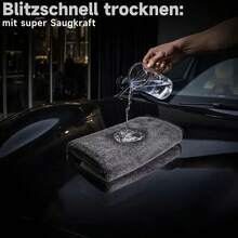 2件/套 超大号汽车清洁布 - 63x24英寸和36x24英寸 超强吸水超细纤维扭纹洗车巾，面料柔软蓬松，不留水痕，适用于轿车、卡车、SUV、船只 - A - 查看 4