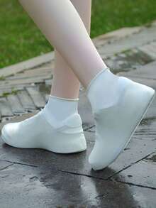 1 Pair Waterproof, Reusable, Anti-Slip Shoe Covers - Durable, Elastic, Easy To Clean, Unisex