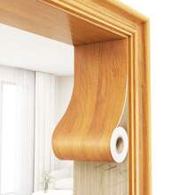 1条15厘米×5米自粘木纹修补胶带，适用于门框边缘、木门、踢脚板，可覆盖破损处并装饰墙面，可移除并重复使用于窗台、桌子、橱柜、衣柜等。 - 彩色 - 查看 1