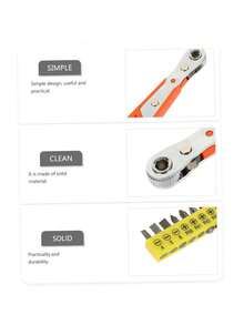 Cheie mini cu mâner mic, set de combinații bidirecționale cu șurub hexagonal intern în cruce cu cuvinte