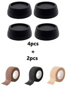 6pcs Washing Machine Feet Pads, Chair Leg Pads, Noise-Reducing Anti-Slip Durable Table Leg Covers, Universal Furniture Scratch-Resistant Table Leg Pads, TPR Rubber Table & Chair Cushions, Anti-Slip Shock-Absorbing Riser Pads