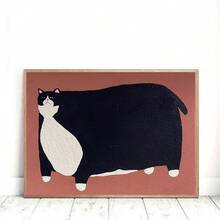 1pc Unframed Canvas Posters, American Cat Poster, Funny Fat Cat Poster Wall Arts For Living Room, Wall Decor For Bedroom, Home Decor Room Decor Gift - Multicolor - View 7