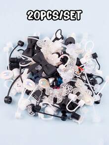 20个/套 10毫米/0.4英寸硅胶吸管套，适用于30/40盎司带把手的保温杯 | 粉色吸管套和硅胶靴，适用于40盎司/30盎司/20盎司保温杯 | 保温杯保护套套装 | 淡粉色保温杯装饰 - 彩色 - 查看 14