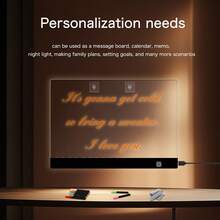 亚克力白板套装，带LED灯 - 13.77英寸 x 9.84英寸发光涂鸦板、发光留言板（含支架和7支带挂钩的马克笔）、清洁布，适用于办公室、学校、家庭、DIY儿童发光绘画留言板 - 13.77 "x9.84" kit - 查看 5