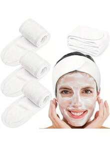 1pc Face-Washing Headband, Suitable For Facial Cleanser, Yoga, Makeup, And Shower - Blend Knitted Headband, Suitable For Normal Hair Hair Accessories - Multicolor - View 2