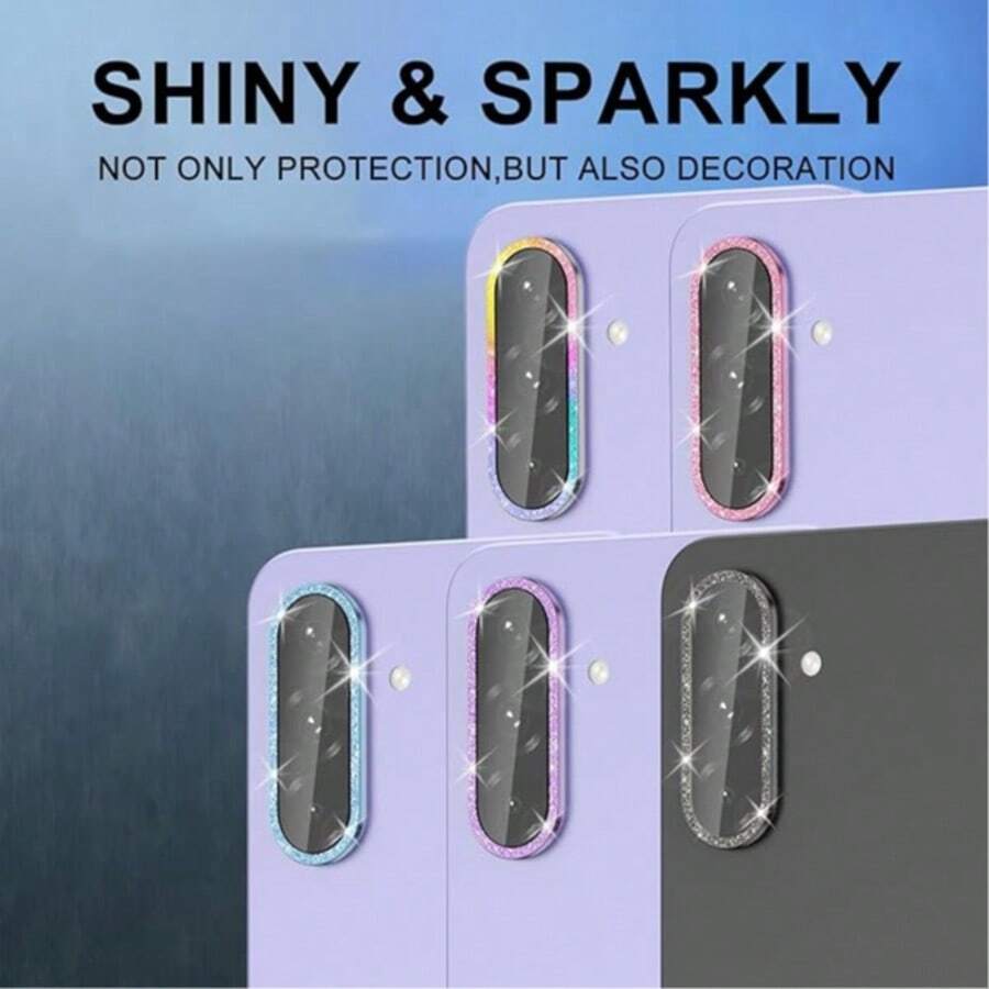 Shiny Pink Lens Film, Compatible With Samsung Galaxy A26/A36/A56, S25 Edge, Shiny Lens Film With Positioning For Easy Installation, High Definition Tempered Glass Anti-Scratch Wear-Resistant Lens Protector, Lens Protection Pad, Lens Protector, Multiple Colors Available: Shiny Pink, Shiny Blue, Silver, Purple, Multicolor Lens Protection Sticker