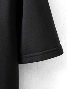 Camiseta de algodão feminina religiosa frase bíblica Nós o Amamos para todas estações Preta - Preto - Visão 3