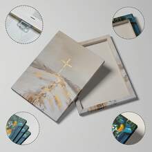 Tranh treo tường hình thánh giá Cơ đốc giáo hiện đại, tranh Chúa Giê-su Christ kèm câu Kinh Thánh, thích hợp cho phòng ngủ, phòng khách hoặc văn phòng, quà tặng Cơ đốc giáo, có tùy chọn không khung hoặc có khung. - Nhiều màu - Xem 6