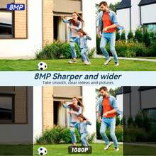 800万像素超高清户外WiFi安防摄像头，双镜头云台摄像机，5倍光学变焦，移动侦测，夜视，双向语音，IP66防水 - 黑色 - 查看 9