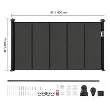 Baby Protection Gate - Schwarz 55 Zoll Teleskop 33 Zoll - View 10