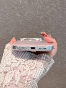 可爱猫咪爱心粉色手机壳+腕带,兼容 17 Pro Max/17 Pro/17/16 Pro Max/16/16 Pro/16 Plus/15/15 Pro Max/15 Pro/15 Plus/11/12/13/14 Pro Max/12 Pro/12 Pro Max/13 Pro/13 Pro Max/14 Pro/14 Pro Max/14 Plus,亚克力硬壳,创意设计 - 粉紅色-貓咪 - 查看 6